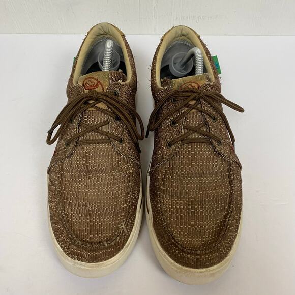 Twisted X Men's Hooey Loper Brown Textured Loafer Shoe Size 11 MHYC021 - Picture 2 of 10